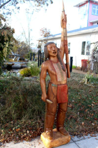 Wooden Indian Warrior Custom Carved Wood American Made LIFE SIZE 8′ (Free Ship)