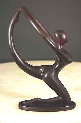 Abstract Sculpture Dance Theme Dark Bone Resin 11