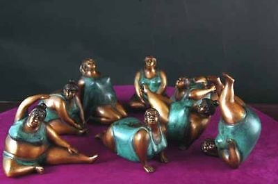 Bronzo Statuette Liz 'Es Fat Fattoria da Fernando Botero Save 40% Set 8 Pezzi