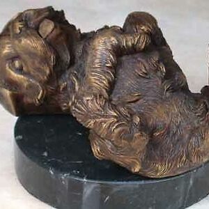 Bronze Spaniel Dog Sculpture 