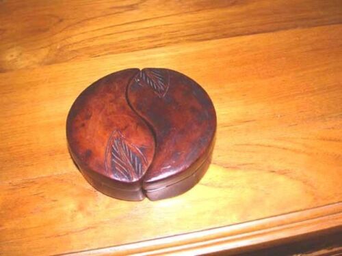 Yin Yang Jewelry Box  Container /  Bone Resin