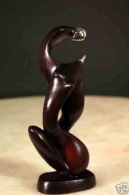 Modern Dance Abstract Tango #1 Bone Resin & Pewter Sculpture