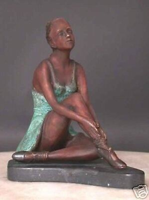 Bailarina Real Bronce Escultura Danza Ballet Cera Perdida Casting Base de Mármol