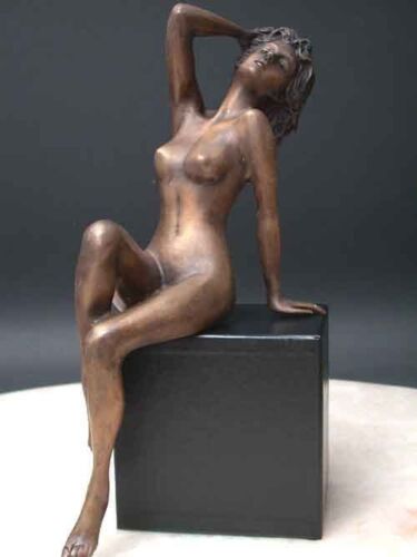 Bronze Sculpture “Perfect Pose” Tasteful Nude Shelf Art