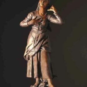 Joan of Arc Bronze Statue Catholic Saint (Traditional Lost Wax Bolted on Marble)