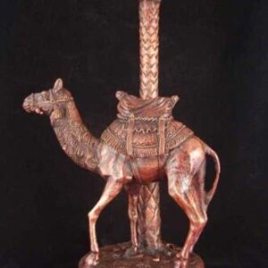 Bronzo Statua Camel & Palmare 