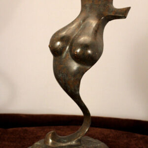 Abstract Modern Art Sculpture Real Bronze Marble Base Free Ship